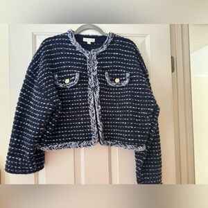 J. Crew Navy Blue Sweater Jacket